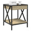 sengebord med Infinity LED-lys 40x40x49 cm sonoma-eg