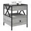 sofabord med Infinity LED-lys 40x40x51 cm grå sonoma-eg