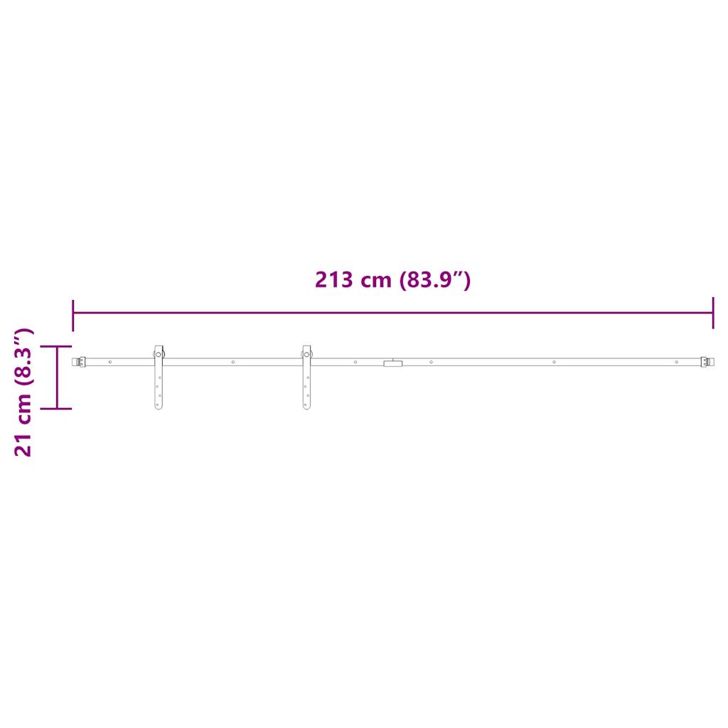 skydelågesæt til skabe kulstofstål 213 cm
