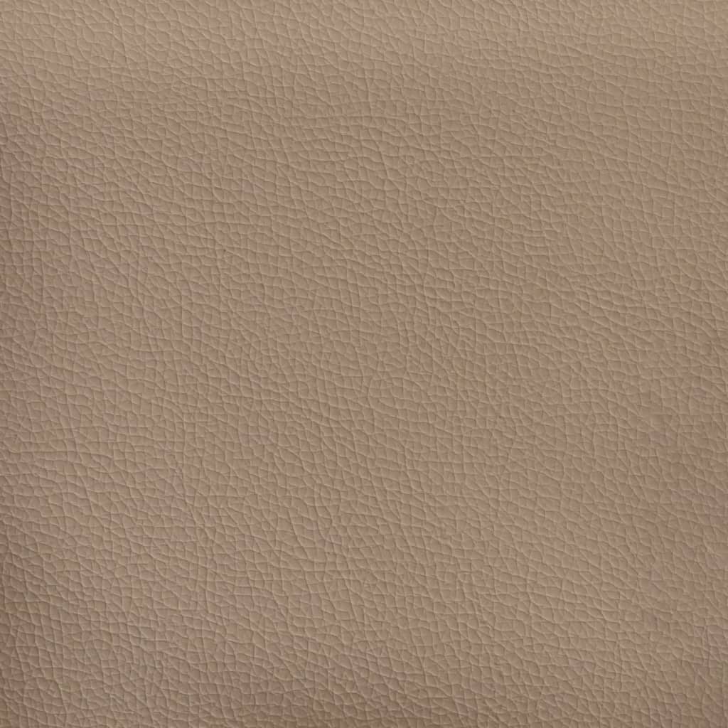 kontinentalseng 200x200 cm kunstlæder cappuccinofarvet