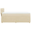 kontinentalseng med madras 90x190 cm stof cremefarvet