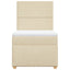 kontinentalseng med madras 80x200 cm stof cremefarvet