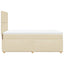 kontinentalseng med madras 80x200 cm stof cremefarvet