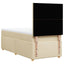 kontinentalseng med madras 80x200 cm stof cremefarvet