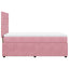 kontinentalseng med madras 90x190 cm fløjl pink