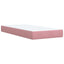 kontinentalseng med madras 90x190 cm fløjl pink