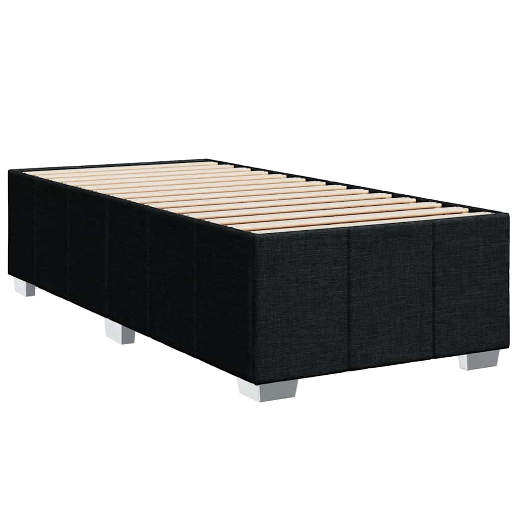 kontinentalseng med madras 90x200 cm stof sort
