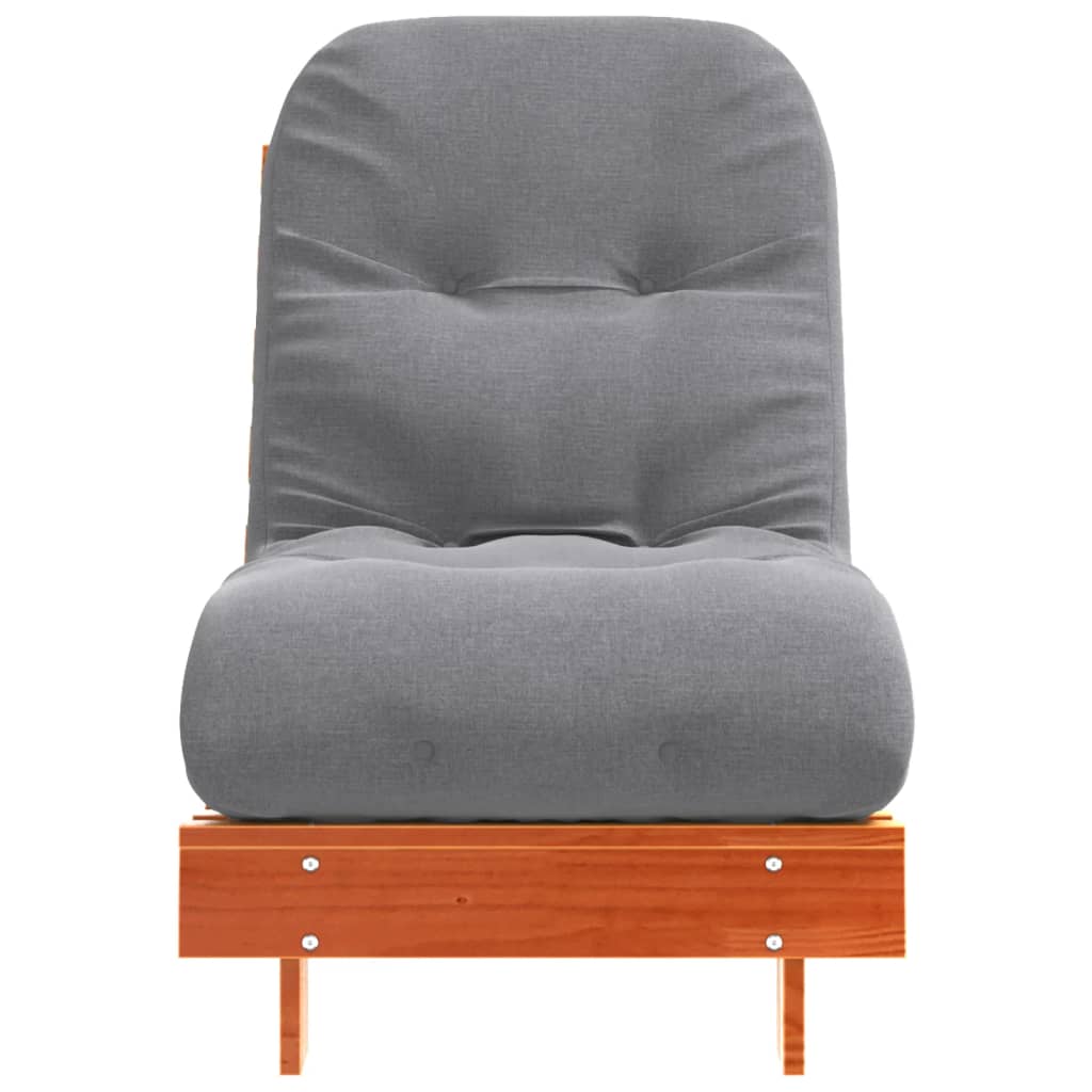 futon med madras 60x206x11 cm massivt fyrretræ gyldenbrun