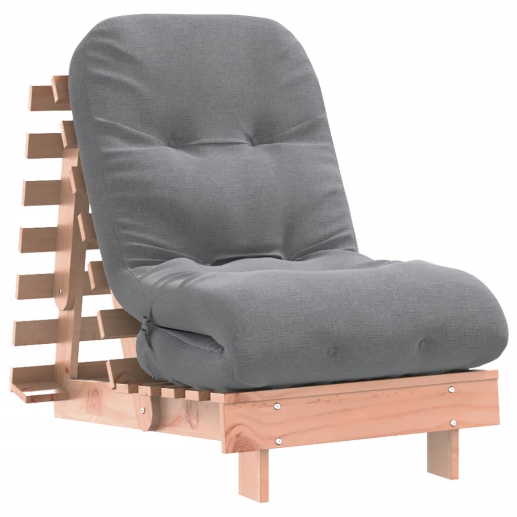 futon med madras 60x206x11 cm massivt douglasgran