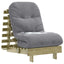 futon med madras 60x206x11 cm massivt fyrretræ