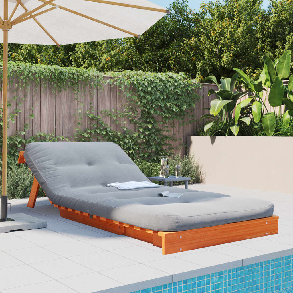 futon med madras 90x206x11 cm massivt fyrretræ