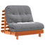 futon med madras 90x206x11 cm massivt fyrretræ