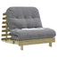 futon med madras 90x206x11 cm massivt fyrretræ