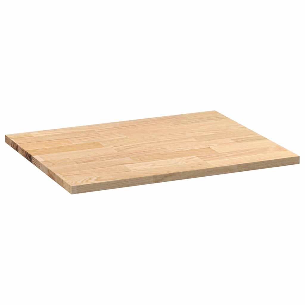 køkkenbordplade 80x63,5x2,7 cm massivt egetræ rektangulær