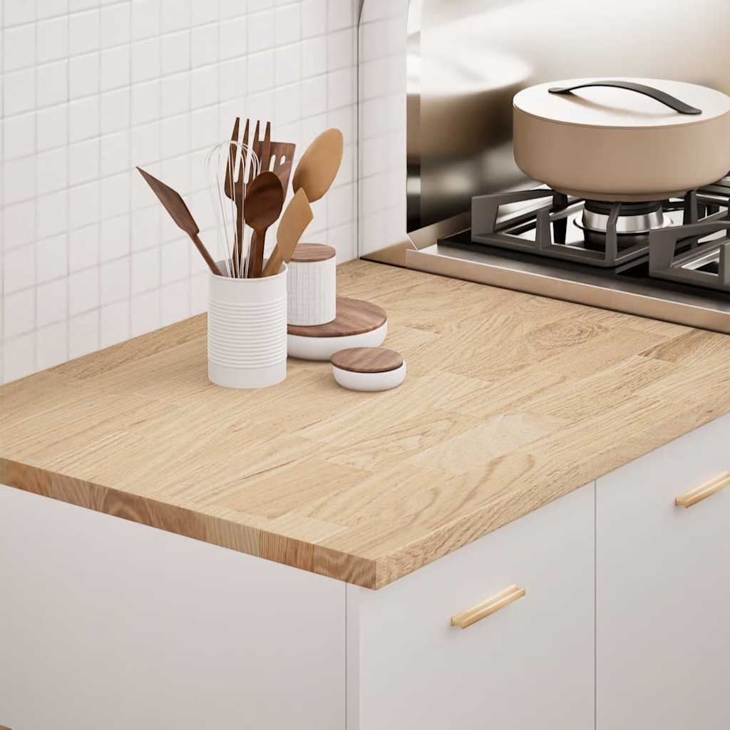køkkenbordplade 80x63,5x2,7 cm massivt egetræ rektangulær