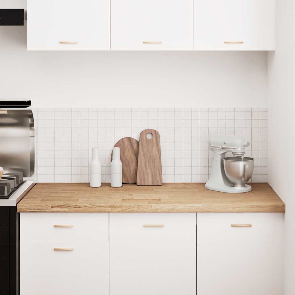 køkkenbordplade 140x63,5x4 cm massivt egetræ rektangulær