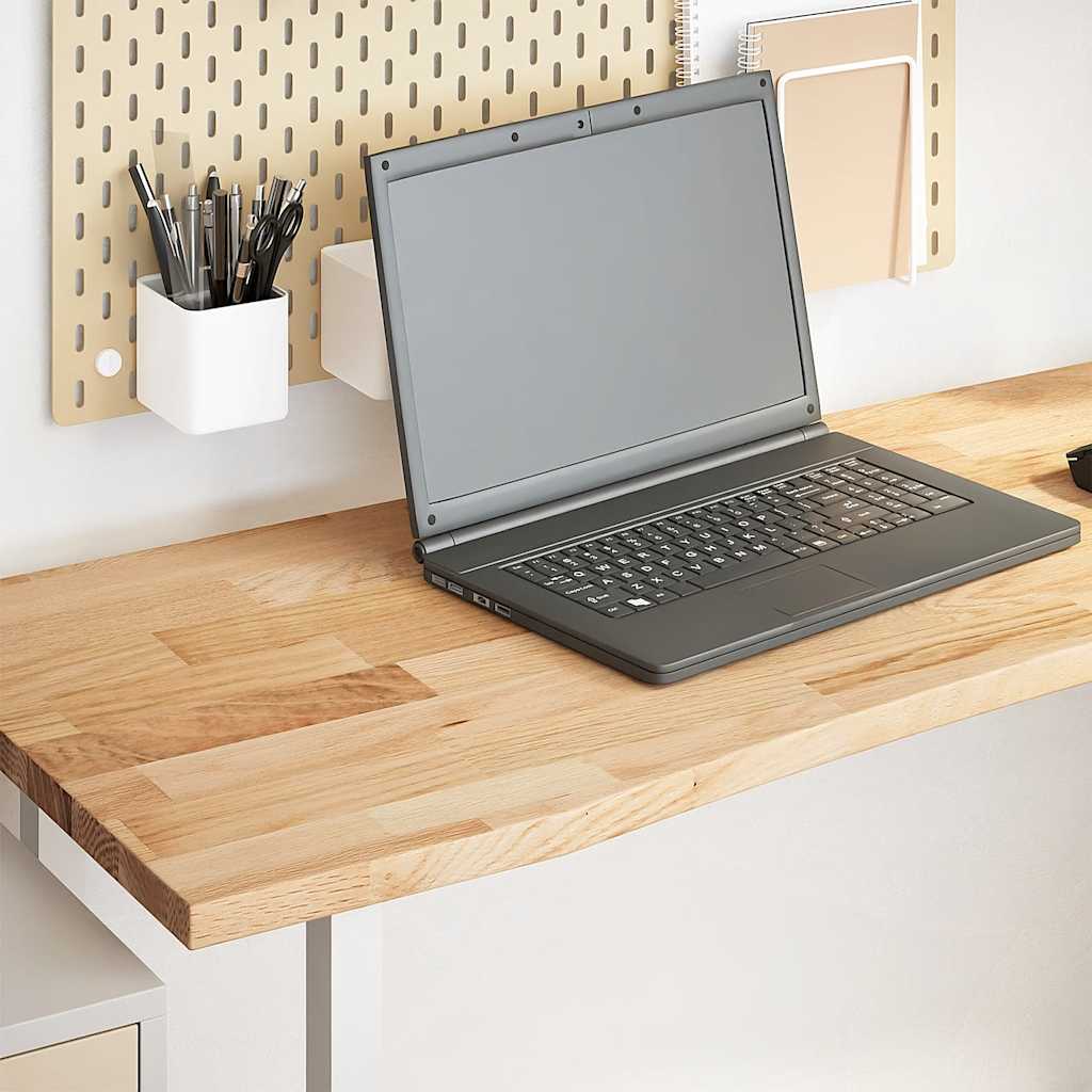 bordplade ubehandlet 160x50x2,5 cm massivt egetræ rektangulær