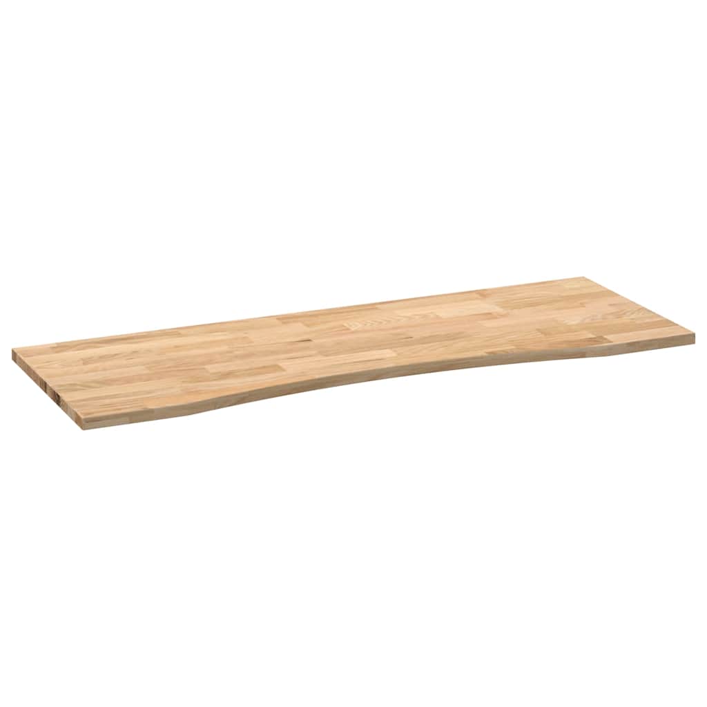 bordplade ubehandlet 140x60x2,5 cm massivt egetræ rektangulær