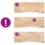 bordplade ubehandlet 140x60x2,5 cm massivt egetræ rektangulær
