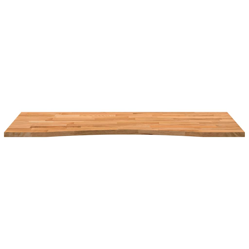 bordplade 120x50x2,5 cm massivt egetræ rektangulær lysebrun