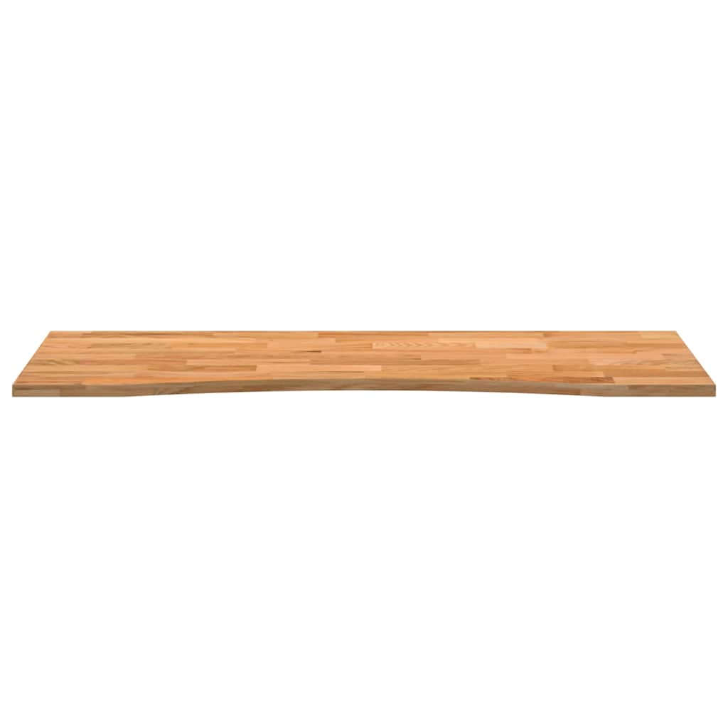 bordplade 140x50x2,5 cm massivt egetræ rektangulær lysebrun