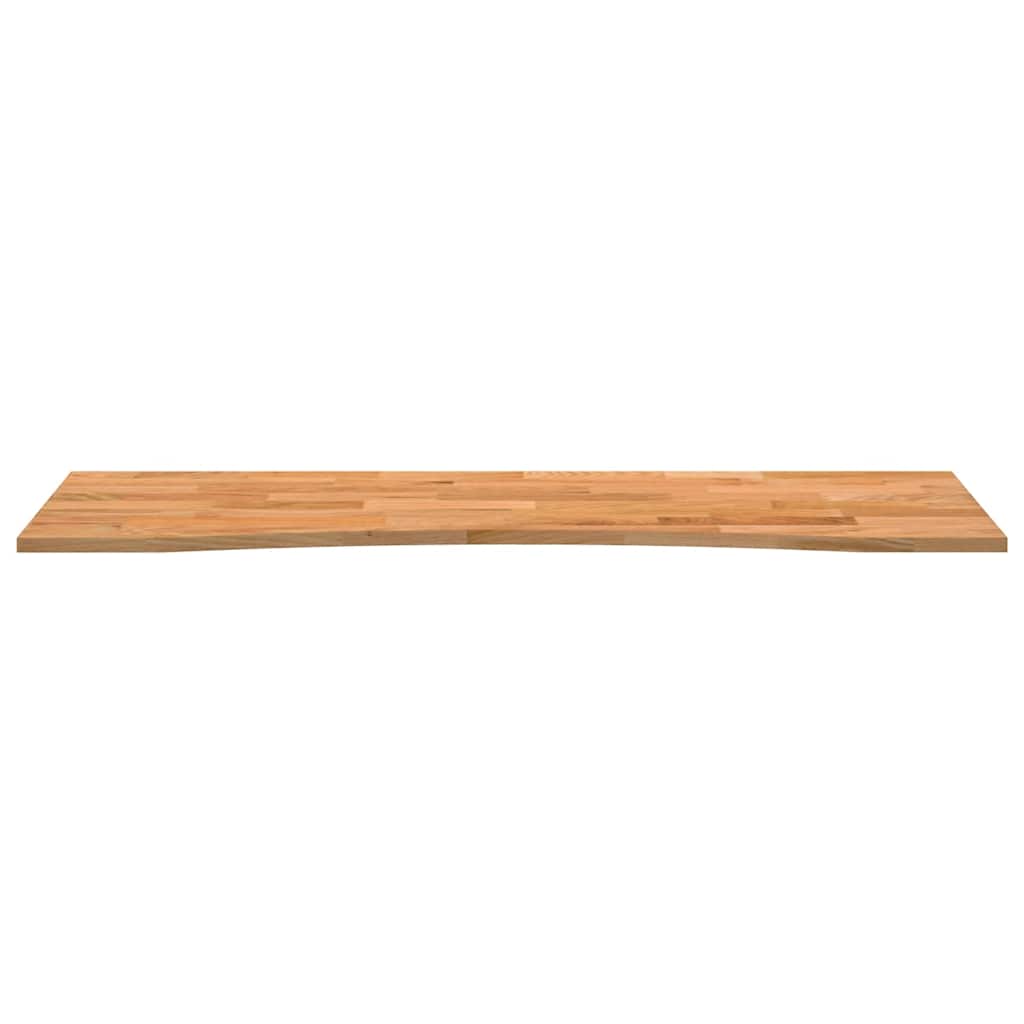 bordplade 160x50x2,5 cm massivt egetræ rektangulær lysebrun
