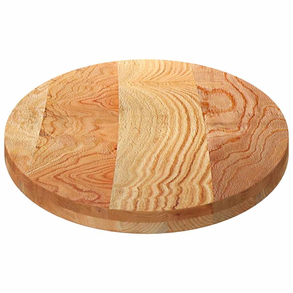 bordplade 120x60x4 cm massivt egetræ oval lysebrun