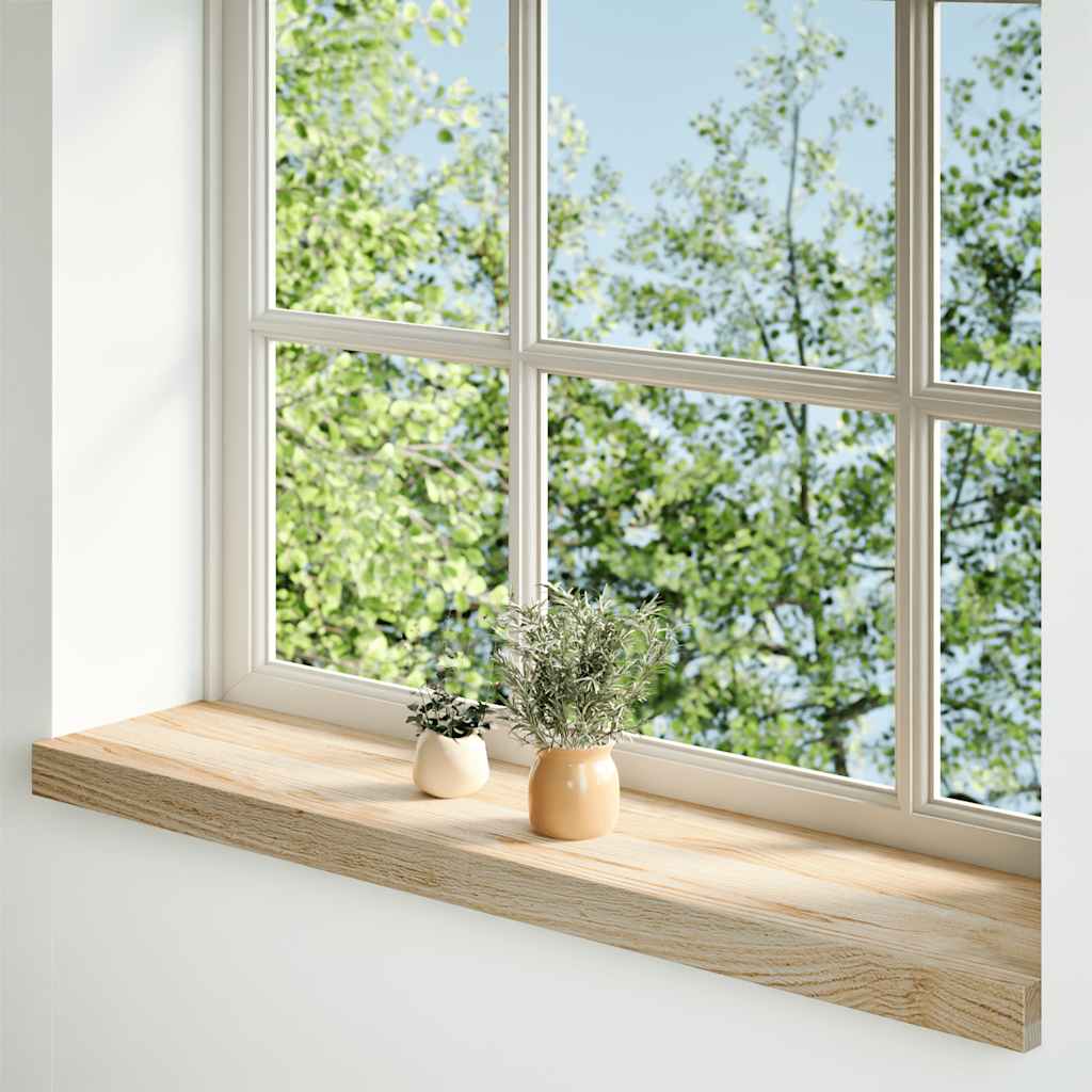 vindueskarme 2 stk ubehandlet 90x20x2 cm massivt egetræ