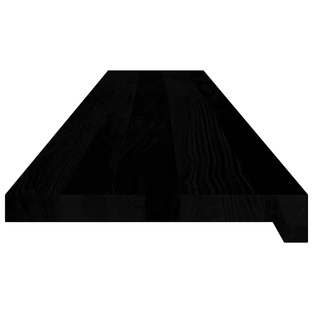 vindueskarme 2 stk brunsort 140x30x2 cm massivt egetræ