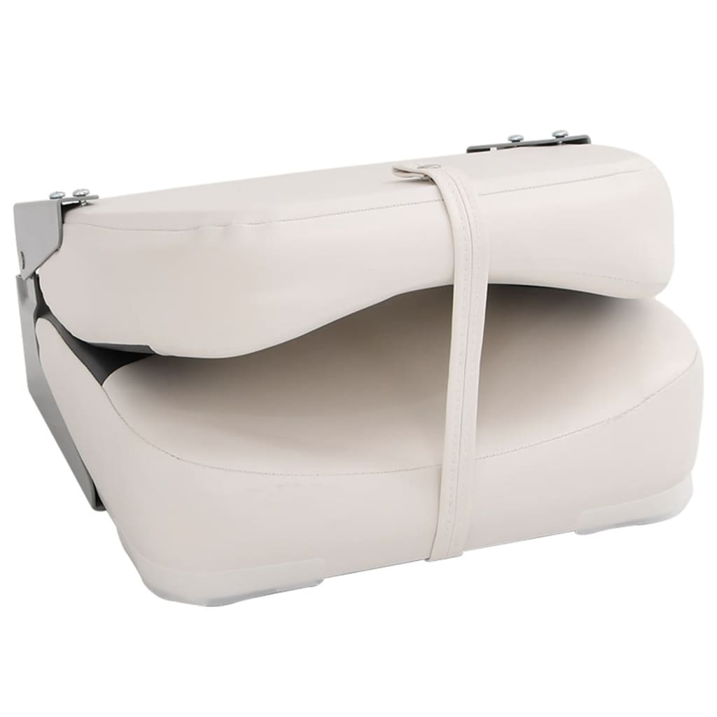 foldbare bådsæder 2 stk. 41x36x48 cm sort