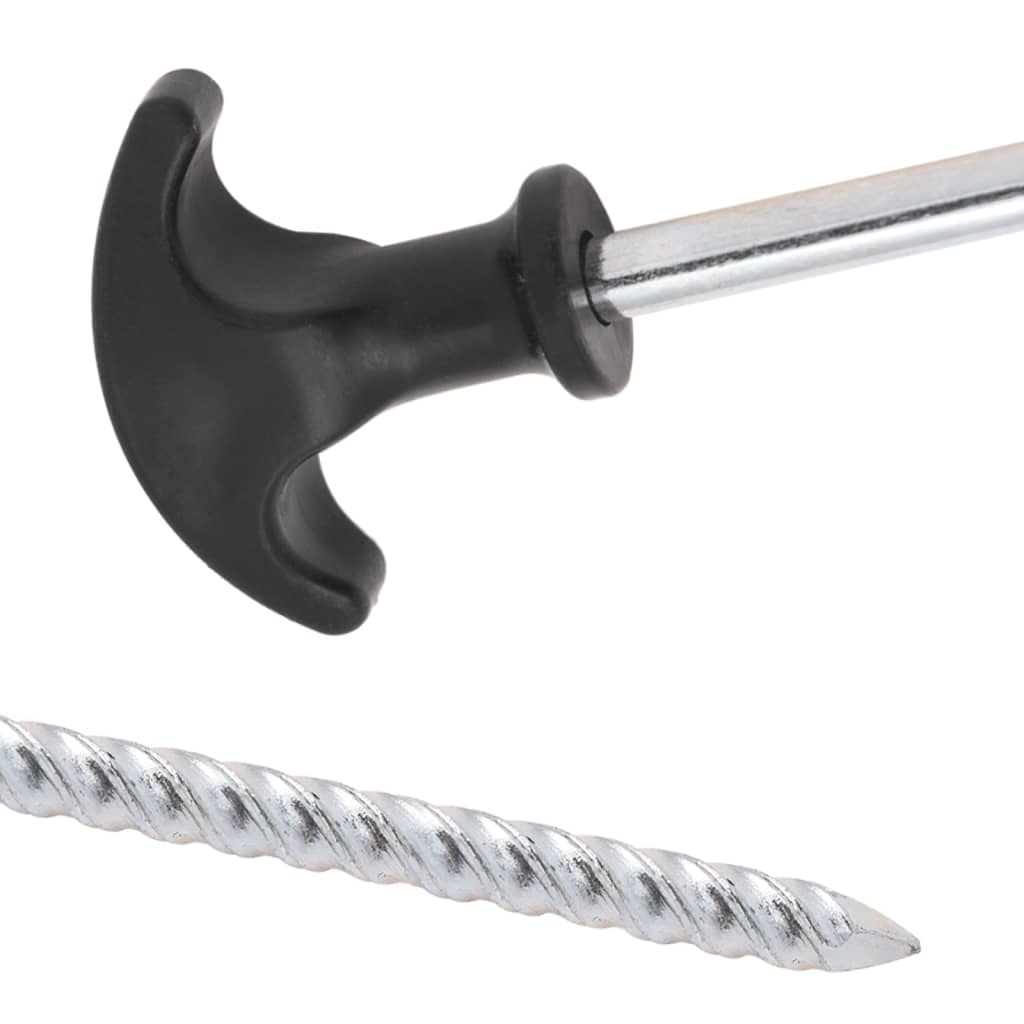 teltpløkker 12 stk. 17 cm Ø7 mm galvaniseret stål