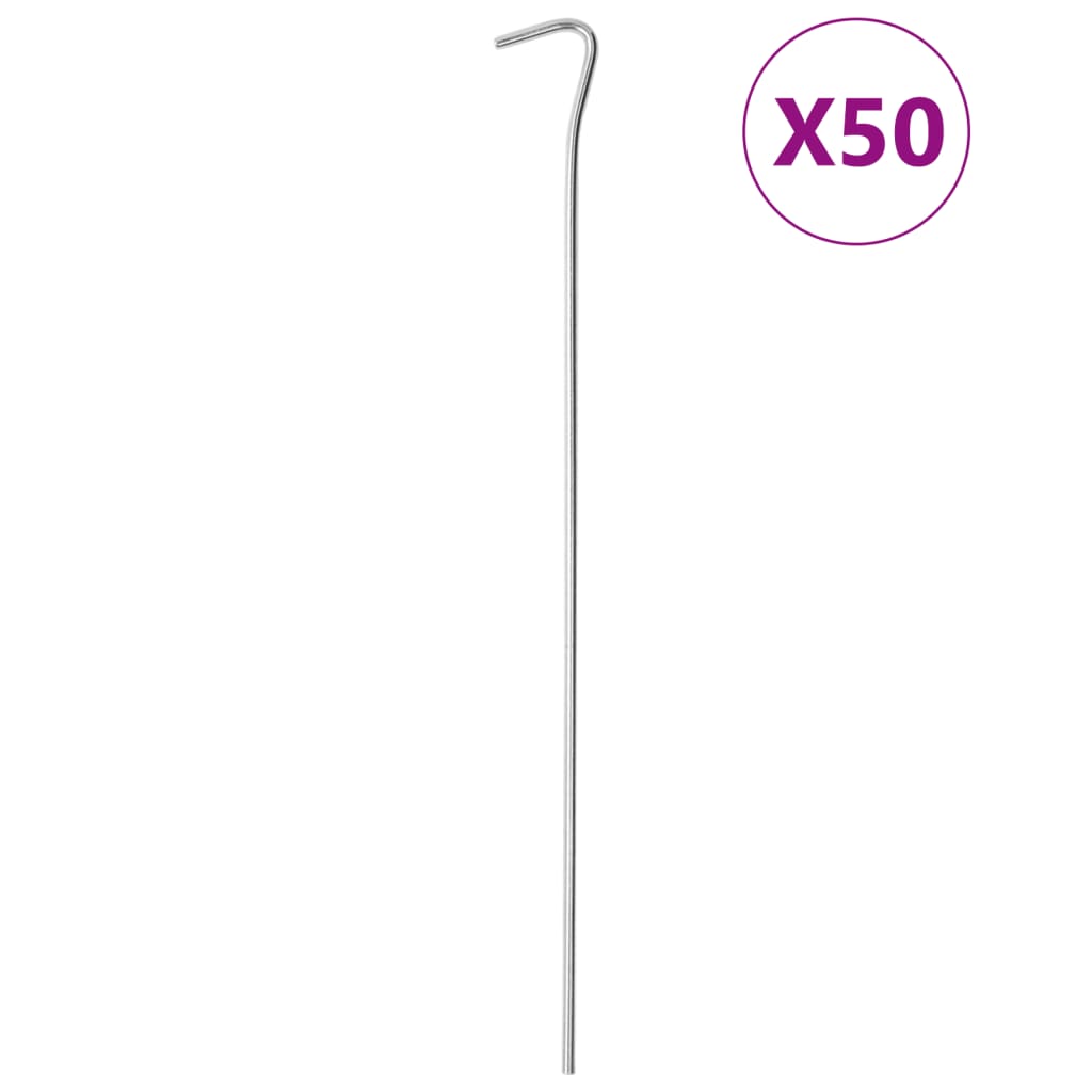 teltpløkker 50 stk. 30 cm Ø4 mm galvaniseret stål