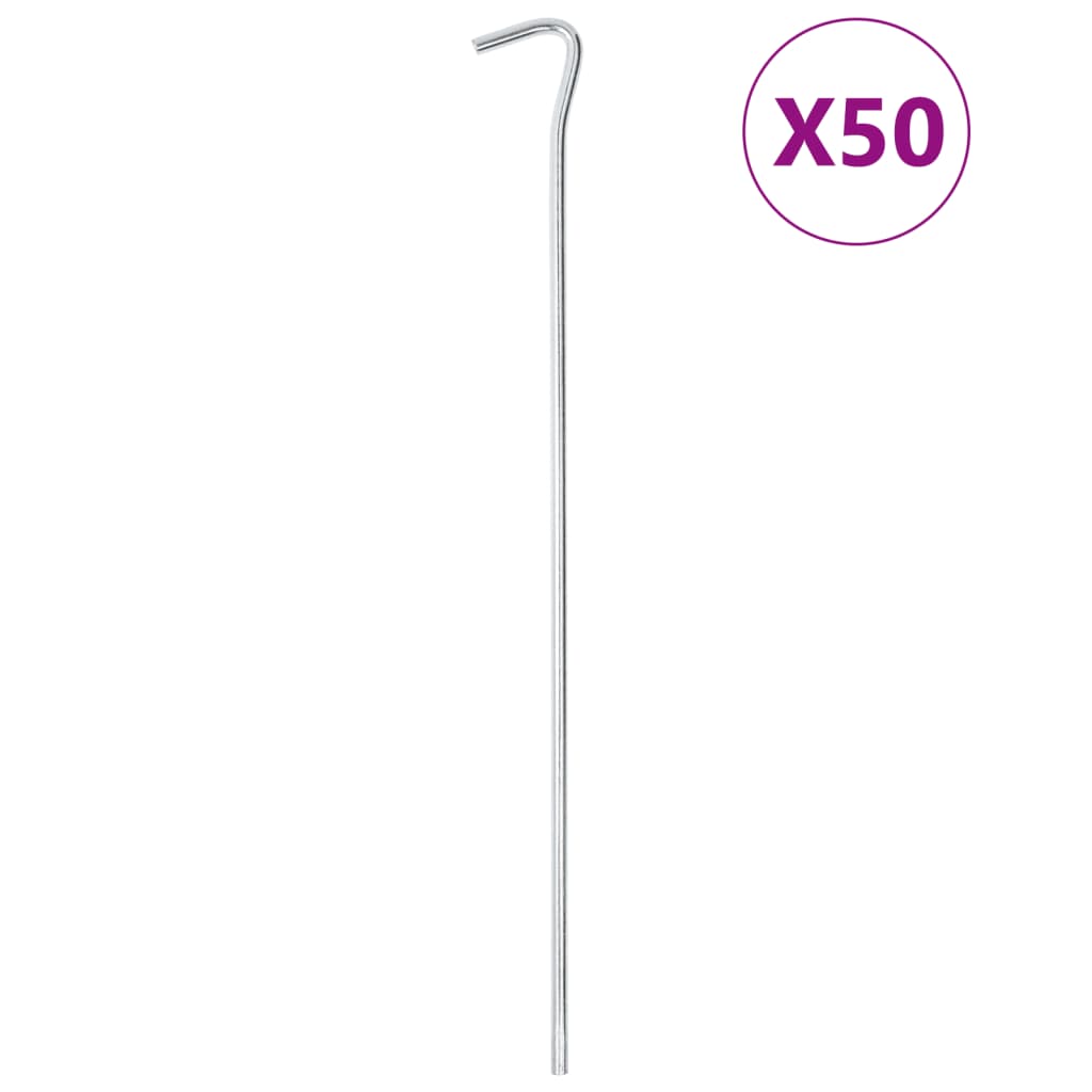 teltpløkker 50 stk. 30 cm Ø5 mm galvaniseret stål