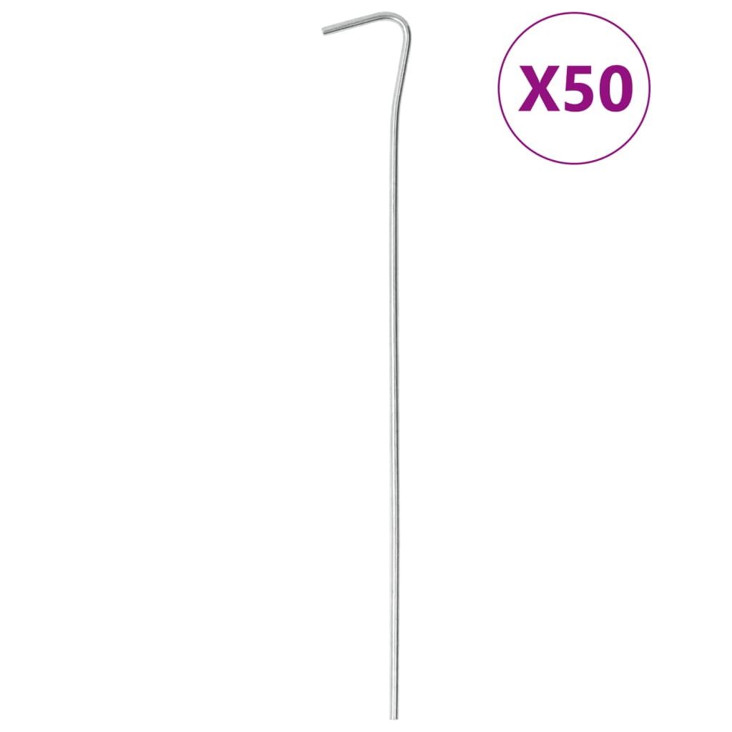 teltpløkker 50 stk. 23 cm Ø3 mm galvaniseret stål
