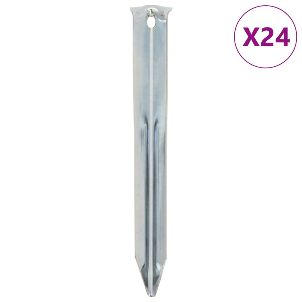 teltpløkker 24 stk. 17 cm Ø20 mm galvaniseret stål