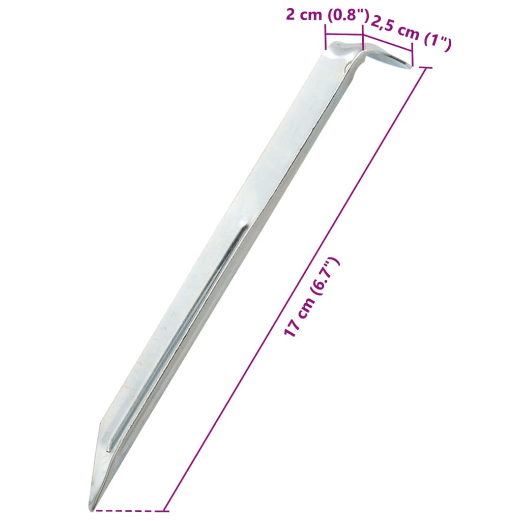 teltpløkker 24 stk. 17 cm Ø20 mm galvaniseret stål