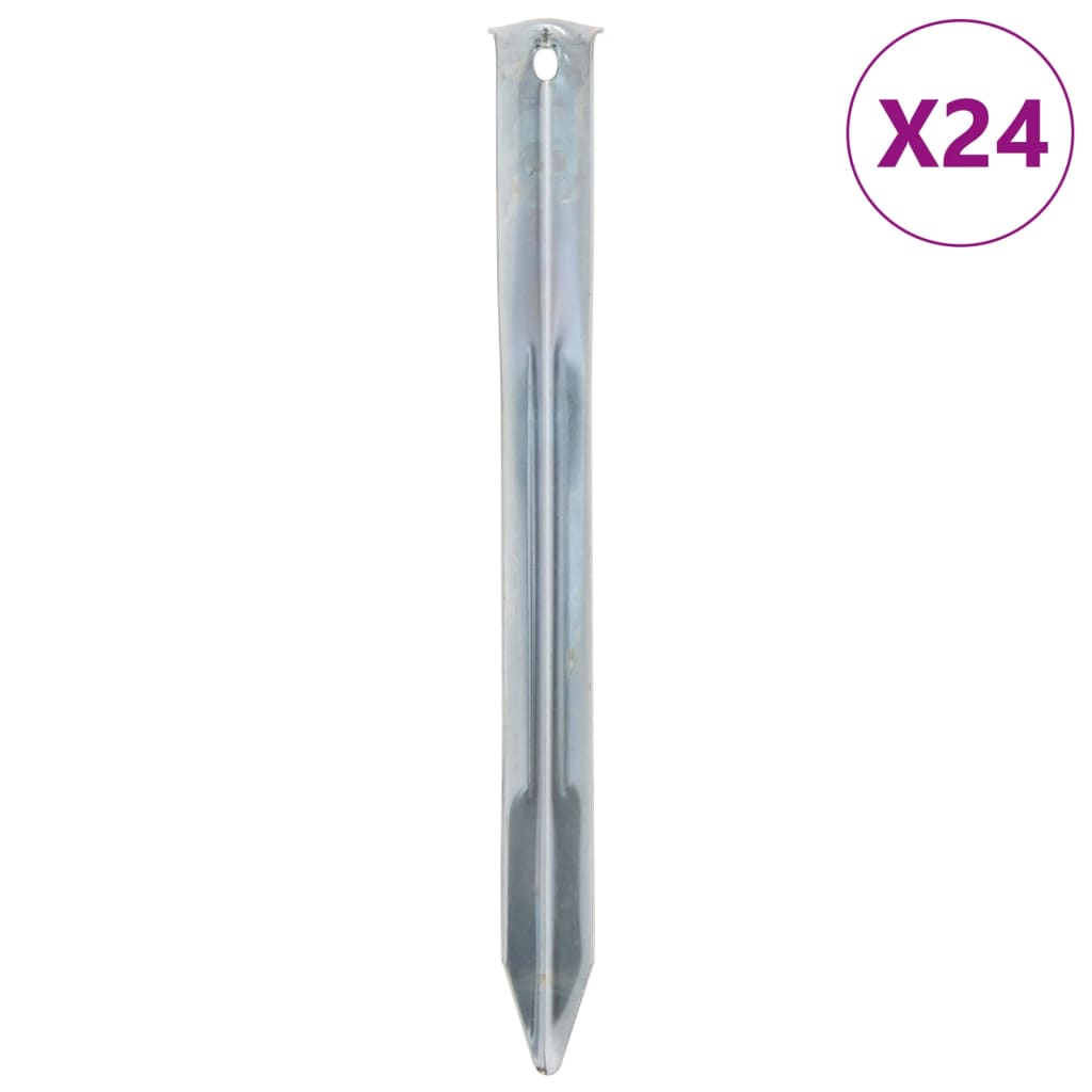 teltpløkker 24 stk. 22 cm Ø20 mm galvaniseret stål