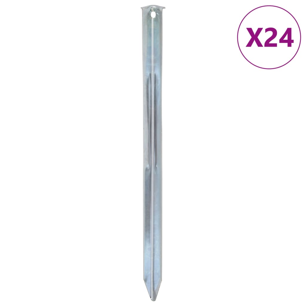 teltpløkker 24 stk. 30 cm Ø20 mm galvaniseret stål