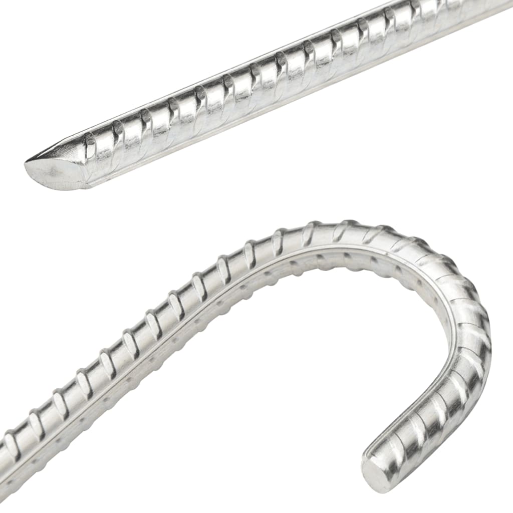 teltpløkker 6 stk. 37 cm Ø10 mm galvaniseret stål