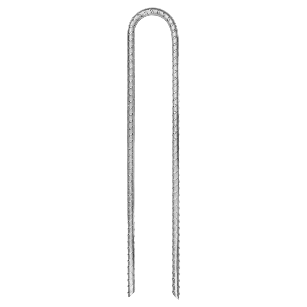 teltpløkker 12 stk. U-form 30 cm Ø8,5 mm galvaniseret stål