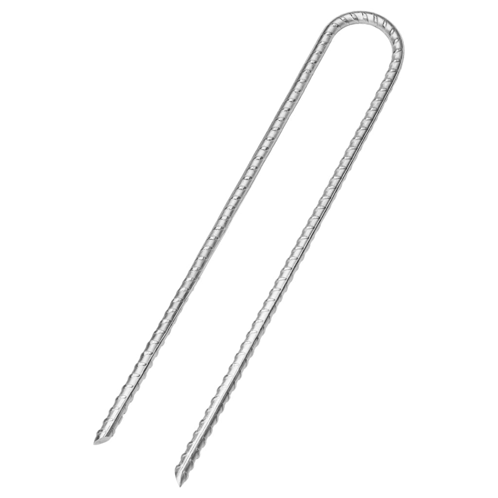teltpløkker 12 stk. U-form 30 cm Ø8,5 mm galvaniseret stål