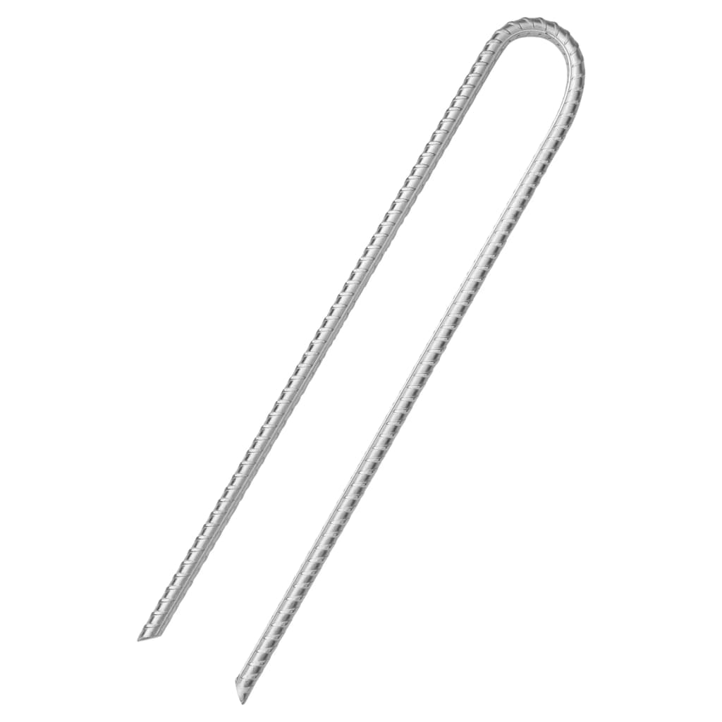 teltpløkker 6 stk. U-form 37 cm Ø11,3 mm galvaniseret stål