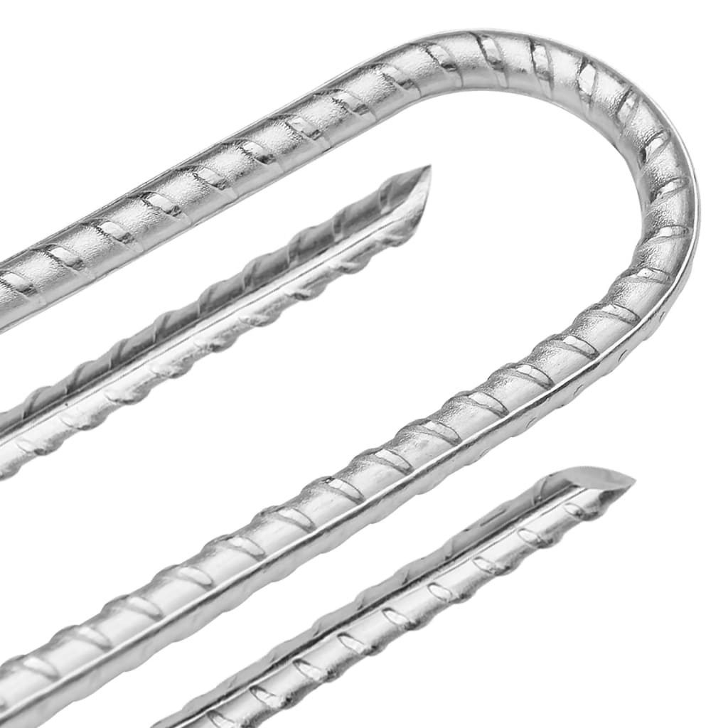 teltpløkker 6 stk. U-form 37 cm Ø11,3 mm galvaniseret stål