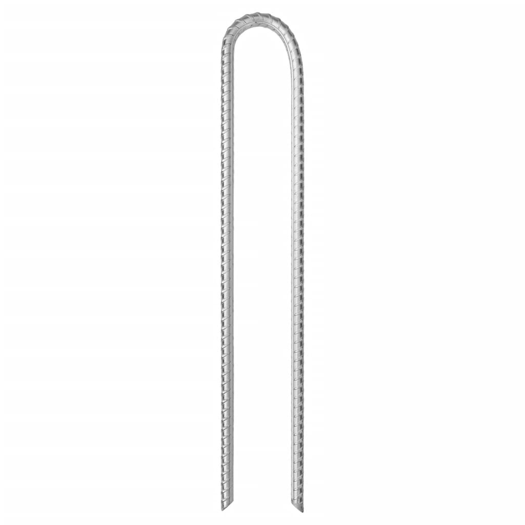 teltpløkker 12 stk. V-facon 37 cm Ø11,3 mm galvaniseret stål