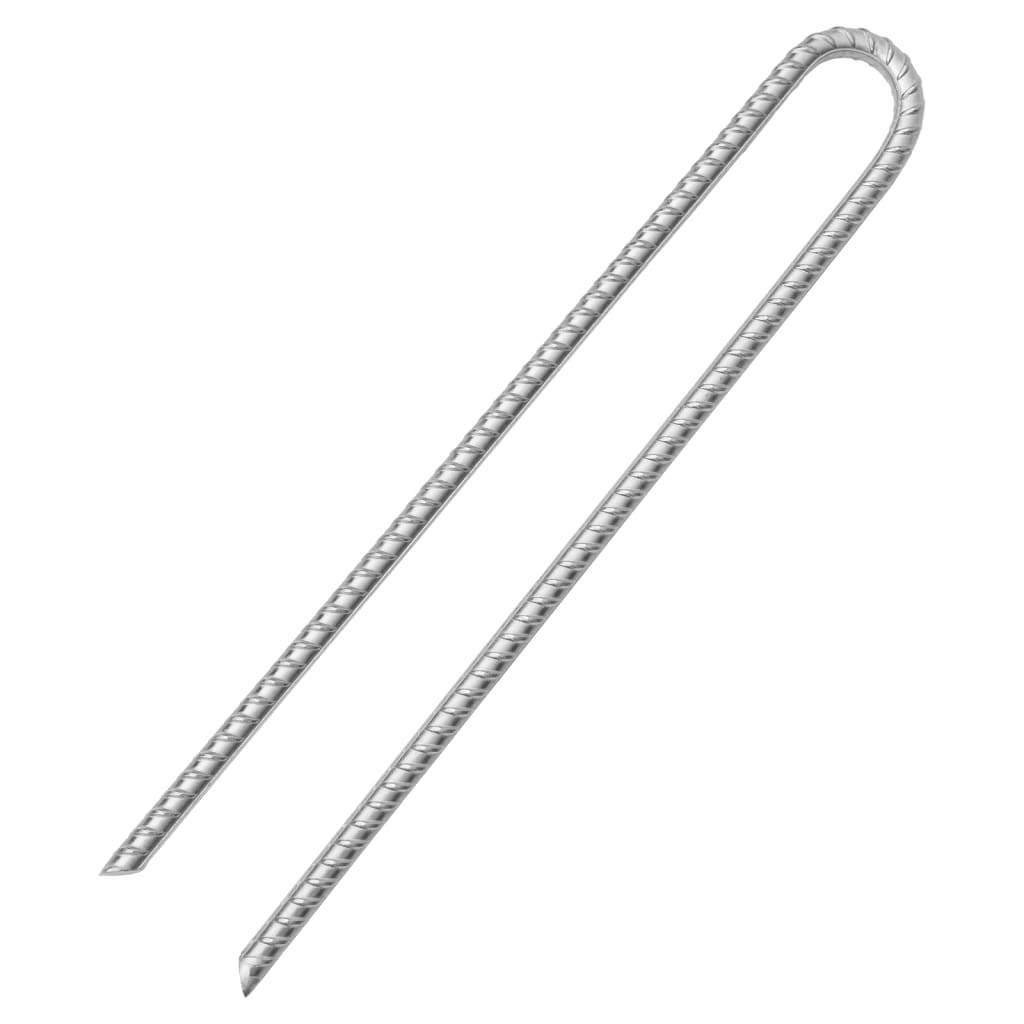 teltpløkker 6 stk. U-form 41,5 cm Ø13 mm galvaniseret stål