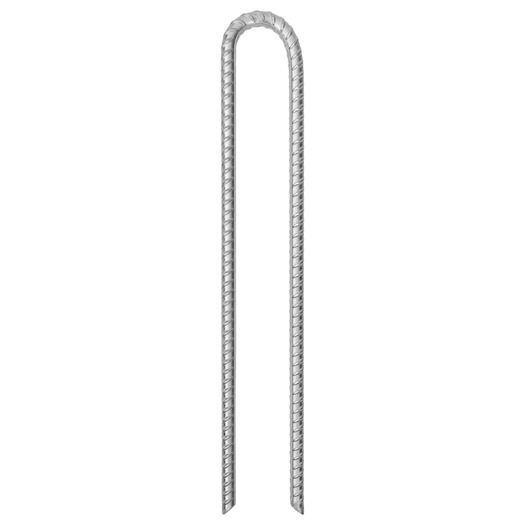 teltpløkker 12 stk. U-facon 41,5 cm Ø13 mm galvaniseret stål