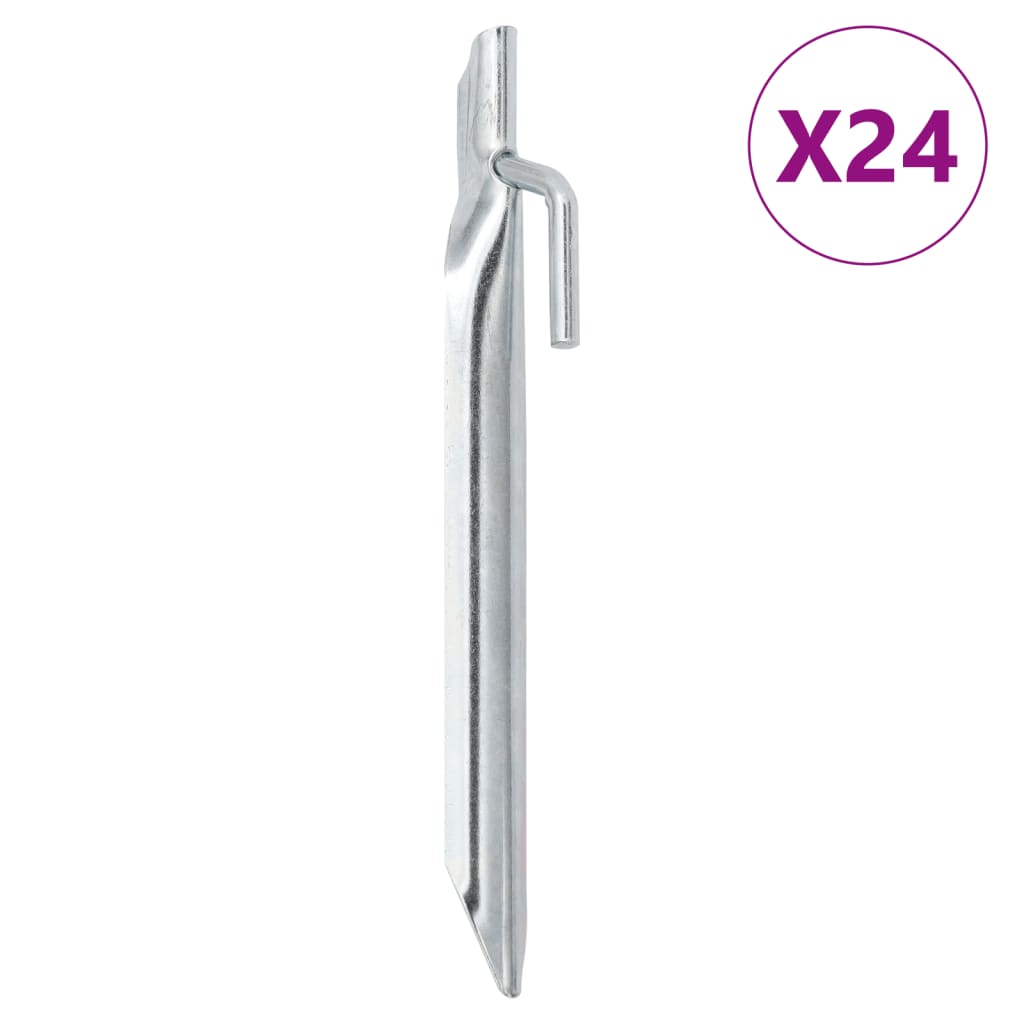 teltpløkker 24 stk. V-facon 17 cm Ø20 mm galvaniseret stål