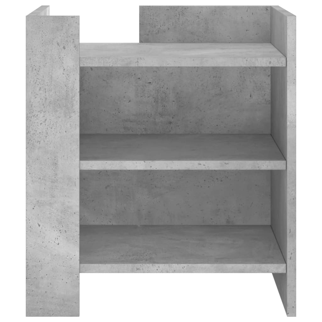 sengebord 45x50x50 cm konstrueret træ betongrå