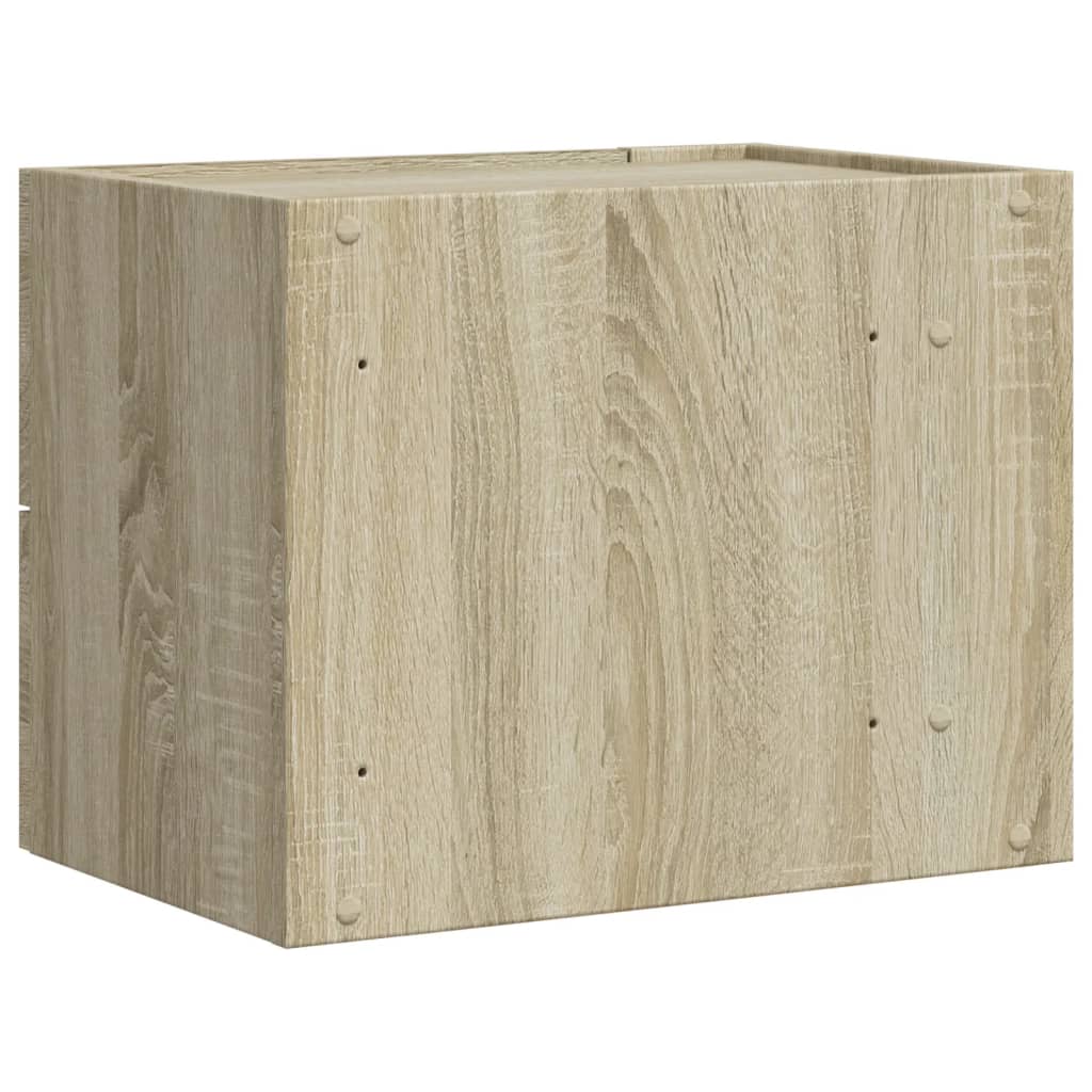 væghængte sengeborde 2 stk. 45x30x35 cm sonoma-eg