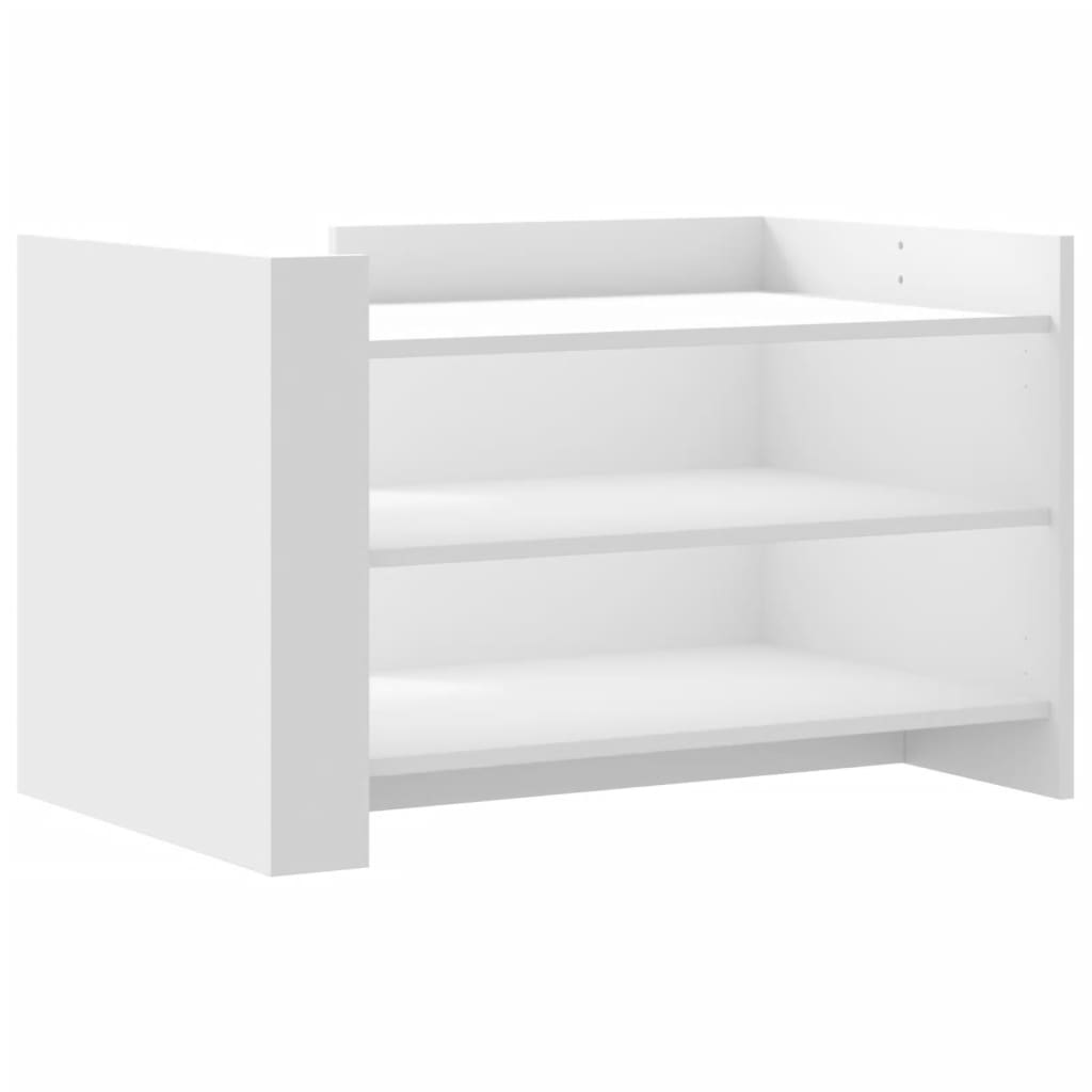 sofabord 80x50x50 cm konstrueret træ hvid